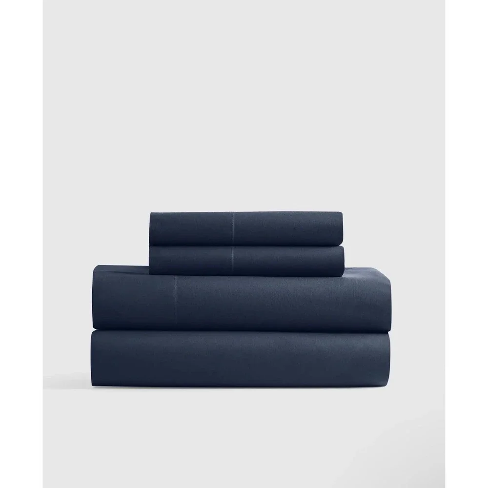 Quince Organic Crisp Percale King Sheet Set + Extra King Sham!